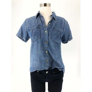 Trina Turk Short Sleeve Chambray Shirt